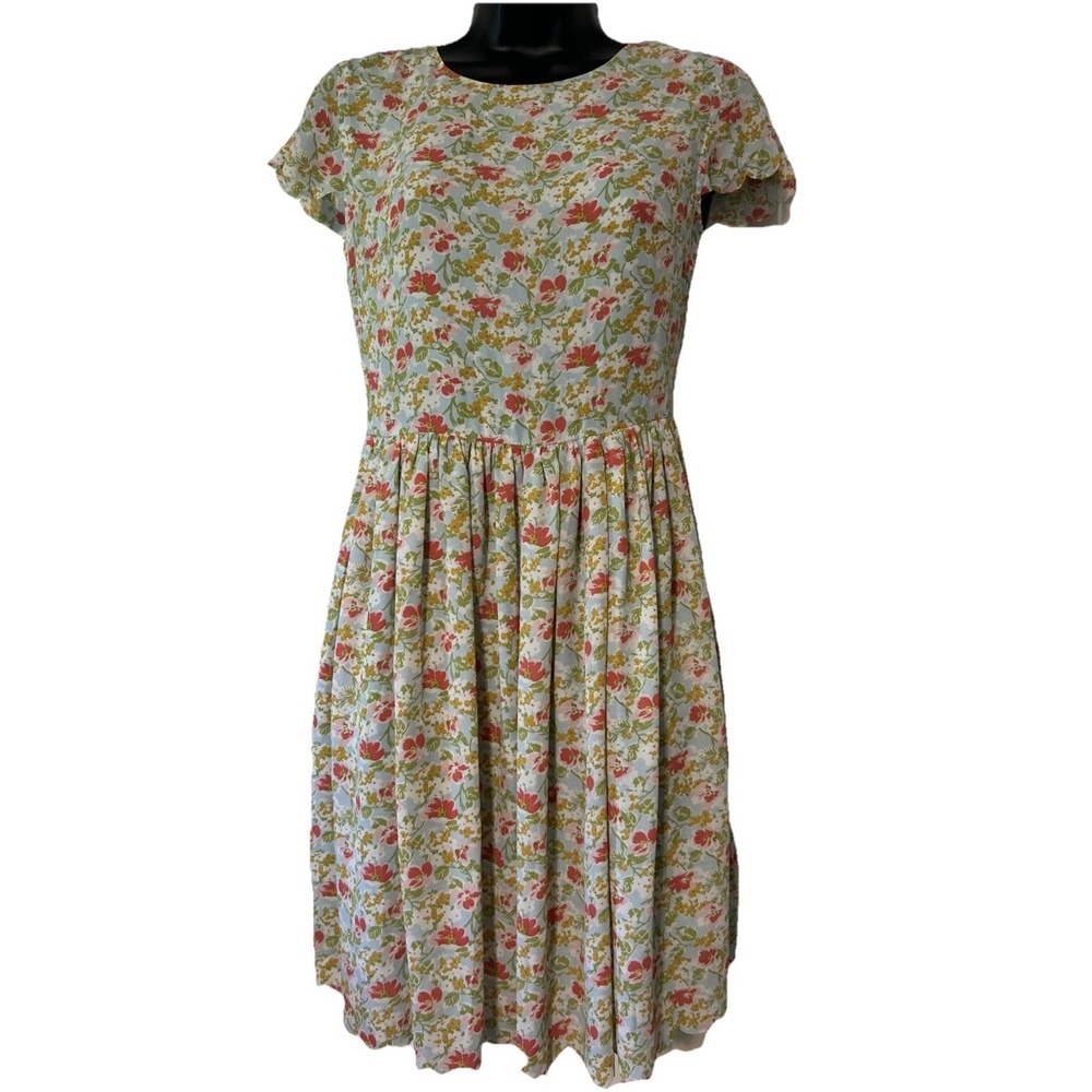 Matilda Jane Women's Size 2 Poppy Field Dress Hello Lovely Floral Scalloped Edge - Picture 4 of 7